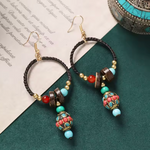 Boucles d'Oreilles Tibétaines Rituel Sacré - Univers Tibet