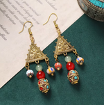 Boucles d'Oreilles Tibétaines Triade Sacrée - Univers Tibet