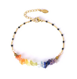 Bracelet 7 Chakras Reiki Noir