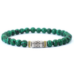 Bracelet Bouddhiste Porte Bonheur en Malachite Vert - Univers Tibet 