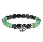 Bracelet Jaspe Kambaba Aventurine et Trèfle - Univers Tibet