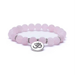 Bracelet Quartz Rose Symbole OM - Univers TIbet