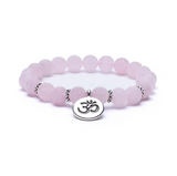 Bracelet Quartz Rose Symbole OM - Univers TIbet