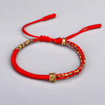 Bracelet Tibétain Porte-Bonheur Mantra - Rouge - univers tibet