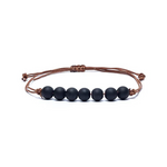 bracelet obsidienne ajustable - univers tibet