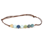 bracelet amazonite ajustable - univers tibet