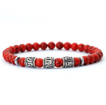 Red Howlite Lucky Buddhist Bracelet