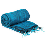 Tibetan Water Blue Meditation Shawl