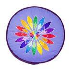 Blue Multicolored Flower Meditation Cushion