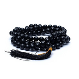 Mala tibétain agathe noir 108 perles - univers tibet