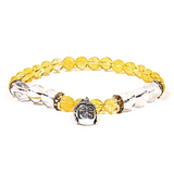 Bracelet citrine cristal de roche bouddha - univers tibet