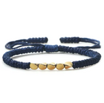 Tibetan Lucky Bracelet Decorated with Blue Copper Beads