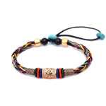 bracelet tibétain porte bonheur 8 brins - Univers Tibet