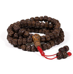 Mala Tibétain Rudraksha Polies 108 Perles - Univers Tibet