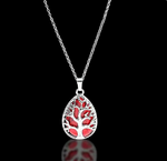 Pendentif Arbre de Vie Howlite Rouge - Univers Tibet