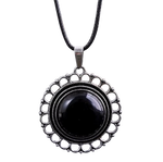 Pendentif Dentelle Agate Noire - Univers TIbet