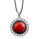 Pendentif Dentelle Agate Rouge - univers tibet