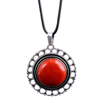 Pendentif Dentelle Agate Rouge - univers tibet