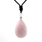 Pendentif Goutte Quartz Rose - Univers Tibet