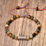 Tibetan Mantra Bracelet - Tiger's Eye