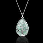 pendentif arbre de vie aventurine - univers tibet