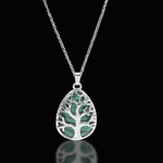 pendentif arbre de vie malachite - univers tibet