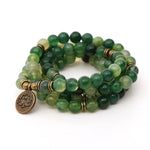 mala tibetain agate verte- Univers Tibet