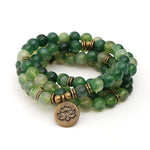 mala tibetain agate verte- Univers Tibet 