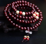 mala 108 perles bois de santal brun - univers tibet