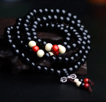 mala 108 perles bois de santal noir - Univers Tibet