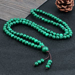 mala tibétain 108 perles malachite - Univers Tibet