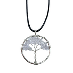 pendentif arbre de vie cristal de roche - univers tibet