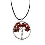 pendentif arbre de vie jaspe rouge - univers tibet