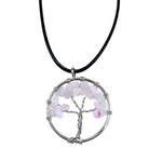 pendentif arbre de vie quartz rose - Univers Tibet