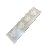 plaque de recharge en selenite 7 chakras - Univers Tibet