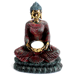 Statue Bouddha Shakyamuni avec bougeoir - Univers TIbet